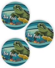 Turtle - Six Feet Circle Ornament (Wood tile