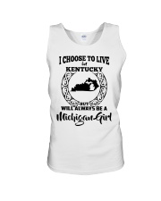 Michigan Girl I Choose To Live In Kentucky Unisex Tank tile