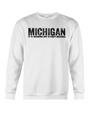Michigan - My Story Begins Crewneck Sweatshirt tile