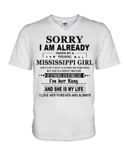 Taken By A Freaking - Mississippi Girl V-Neck T-Shirt tile