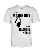 MAINE GUY IN ILLINOIS V-Neck T-Shirt tile