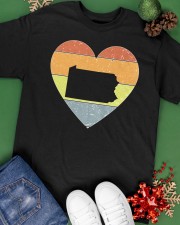 Pennsylvania - Heart Vintage Classic T-Shirt apparel-classic-tshirt-lifestyle-back-69