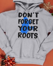 Quebec Map Don't Forget Your Roots Hooded Sweatshirt apparel-hooded-sweatshirt-lifestyle-front-65
