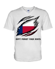 Don't Forget Your Roots - Texas V-Neck T-Shirt tile