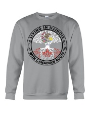 LIVING IN ILLINOIS CANADIAN ROOTS Crewneck Sweatshirt tile