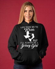 Jersey Girl Life Took Me To Texas Hooded Sweatshirt apparel-hooded-sweatshirt-lifestyle-front-86