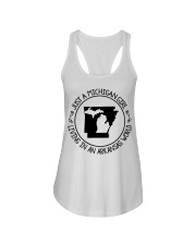 MICHIGAN GIRL LIVING IN ARKANSAS Ladies Flowy Tank tile