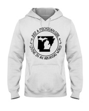 MICHIGAN GIRL LIVING IN ARKANSAS Hooded Sweatshirt tile