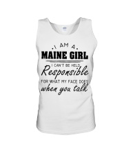 Maine girl can't be held responsible Unisex Tank tile