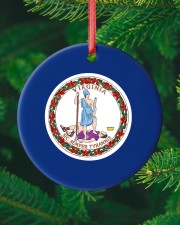 Flag Virginia Circle ornament - single (porcelain) custom-circle-ornament-single-porcelain-lifestyle-10