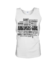 Arkansas girl cities Unisex Tank tile