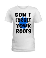 Germany Map Don't Forget Your Roots Ladies T-Shirt tile