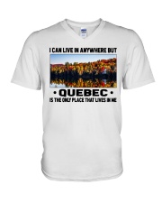 Quebec Only Place Lives In Me V-Neck T-Shirt tile