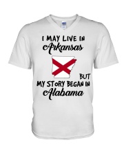 Began In Alabama - Live In Arkansas V-Neck T-Shirt tile