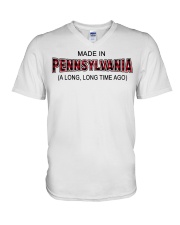 Made In Pennsylvania A Long Long Time Ago V-Neck T-Shirt tile