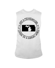 MICHIGAN GIRL LIVING IN KANSAS Sleeveless Tee tile