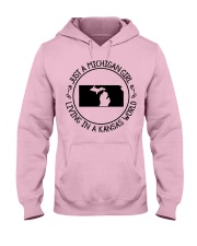 MICHIGAN GIRL LIVING IN KANSAS Hooded Sweatshirt front