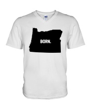 Oregon - Born V-Neck T-Shirt tile