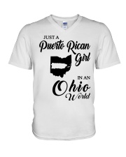 PUERTO RICAN GIRL IN OHIO V-Neck T-Shirt tile