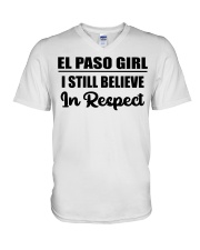 El Paso Girl I Still Believe In Respect V-Neck T-Shirt tile
