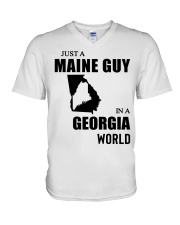 MAINE GUY IN GEORGIA V-Neck T-Shirt tile