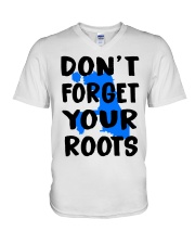 Chicago Map Don't Forget Your Roots V-Neck T-Shirt tile