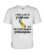 Began In Philadelphia - Live In California V-Neck T-Shirt tile
