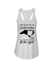 OHIO GIRL LIFE TOOK ME TO NORTH CAROLINA Ladies Flowy Tank tile