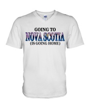 Going To Nova Scotia Landscape V-Neck T-Shirt tile