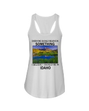 Should Be In Idaho Ladies Flowy Tank tile