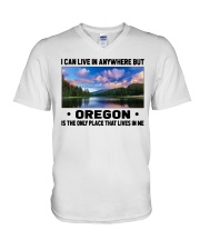 Oregon Only Place Lives In Me V-Neck T-Shirt tile