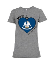 Heart made in Louisiana Premium Fit Ladies Tee tile