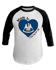Heart made in Louisiana Baseball Tee tile