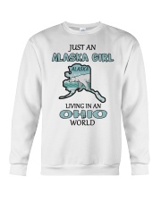Alaska Girl Living In Ohio Crewneck Sweatshirt tile