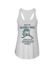Alaska Girl Living In Ohio Ladies Flowy Tank tile
