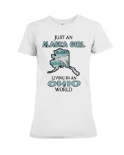 Alaska Girl Living In Ohio Premium Fit Ladies Tee tile