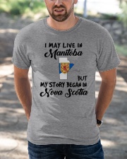 Began In Nova Scotia - Live In Manitoba Classic T-Shirt apparel-classic-tshirt-lifestyle-front-50