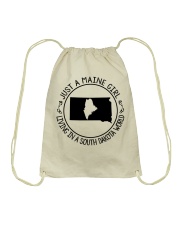 MAINE GIRL LIVING IN SOUTH DAKOTA Drawstring Bag tile