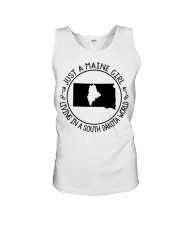 MAINE GIRL LIVING IN SOUTH DAKOTA Unisex Tank tile