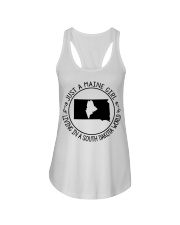MAINE GIRL LIVING IN SOUTH DAKOTA Ladies Flowy Tank tile
