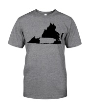 MAP PUERTO RICO IN VIRGINIA Classic T-Shirt front