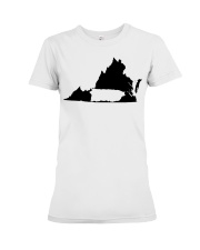 MAP PUERTO RICO IN VIRGINIA Premium Fit Ladies Tee tile