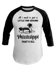 A Little Trip Around Mississippi Baseball Tee tile