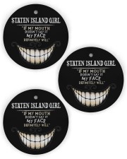If My Mouth Staten Island Girl Circle Ornament (Wood tile
