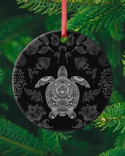 Turtle Pattern Circle ornament - single (porcelain) custom-circle-ornament-single-porcelain-lifestyle-10