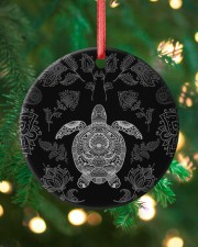 Turtle Pattern Circle ornament - single (porcelain) custom-circle-ornament-single-porcelain-lifestyle-11