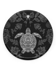 Turtle Pattern Circle ornament - single (porcelain) front