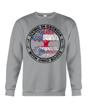 LIVING IN GEORGIA WITH OHIO ROOTS Crewneck Sweatshirt tile