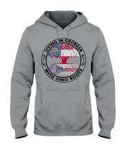 LIVING IN GEORGIA WITH OHIO ROOTS Hooded Sweatshirt front
