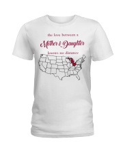 THE LOVE MOTHER AND DAUGHTER MICHIGAN OHIO Ladies T-Shirt tile